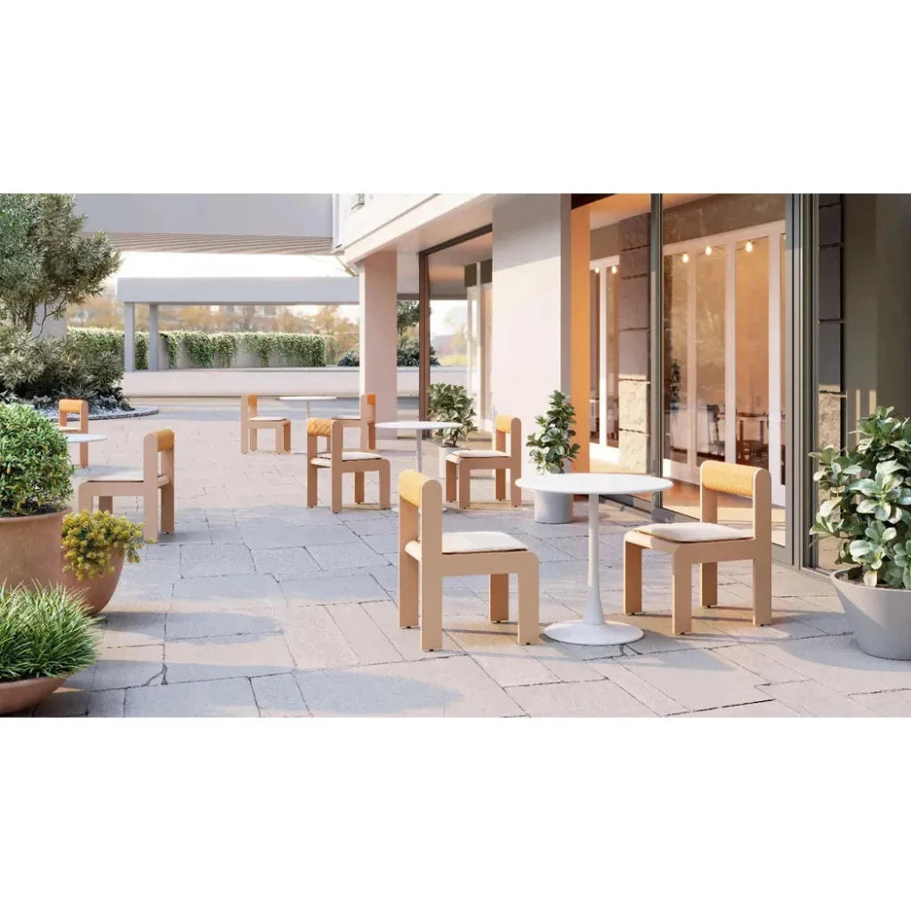 Zuo Modern Island Aluminum Brown Dining Chair 2PC