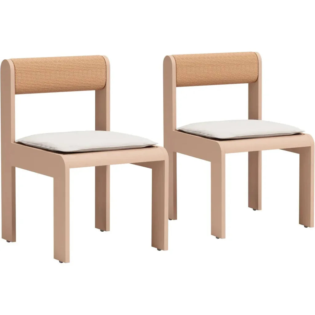 Zuo Modern Island Aluminum Brown Dining Chair 2PC