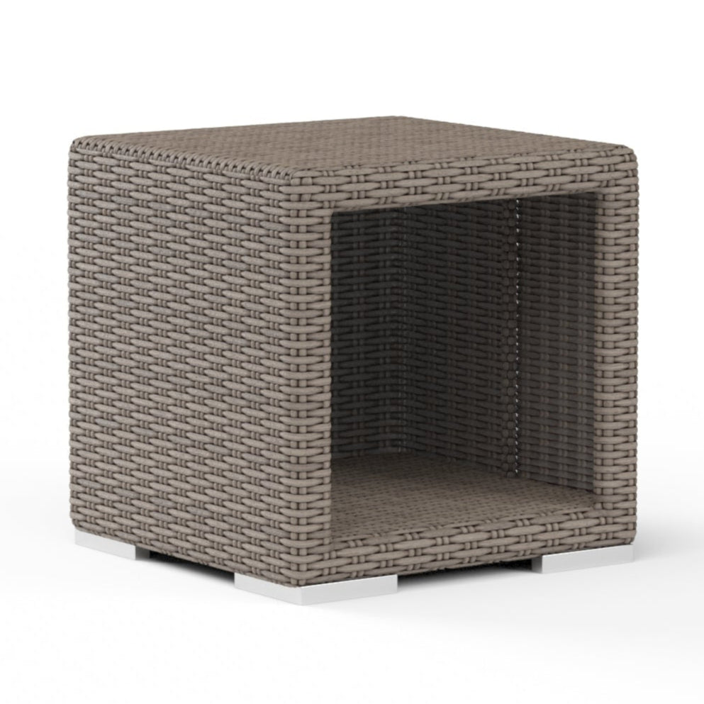 Coronado Resin Wicker Wrapped Outdoor End Table