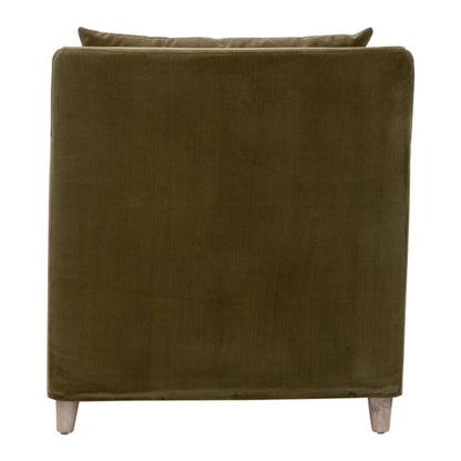 Jade Olive Velvet Slipcover Club Chair - LOOMLAN - Essentials For Living - Club Chairs