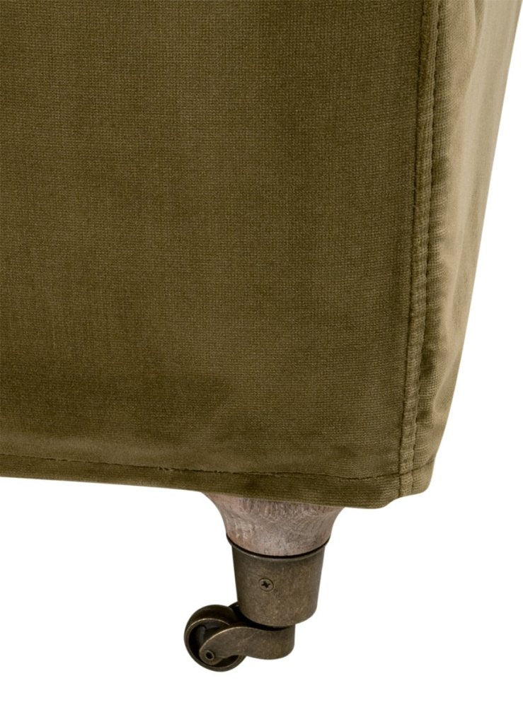 Jade Olive Velvet Slipcover Club Chair - LOOMLAN - Essentials For Living - Club Chairs