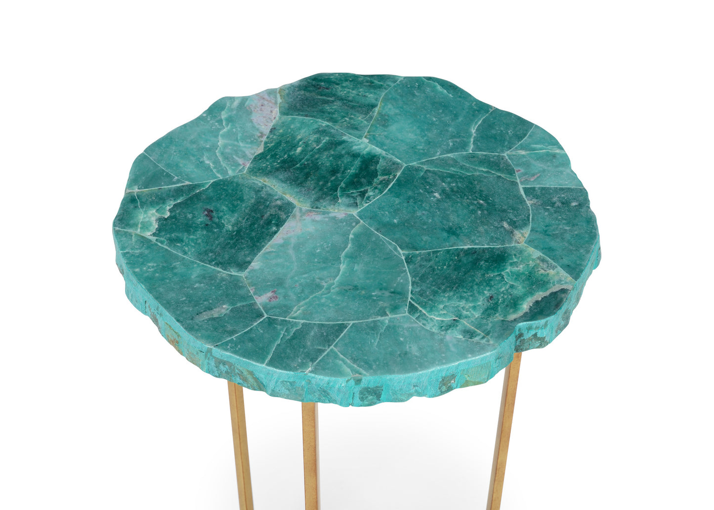 Chelsea House Jade Iron Base Accent Table