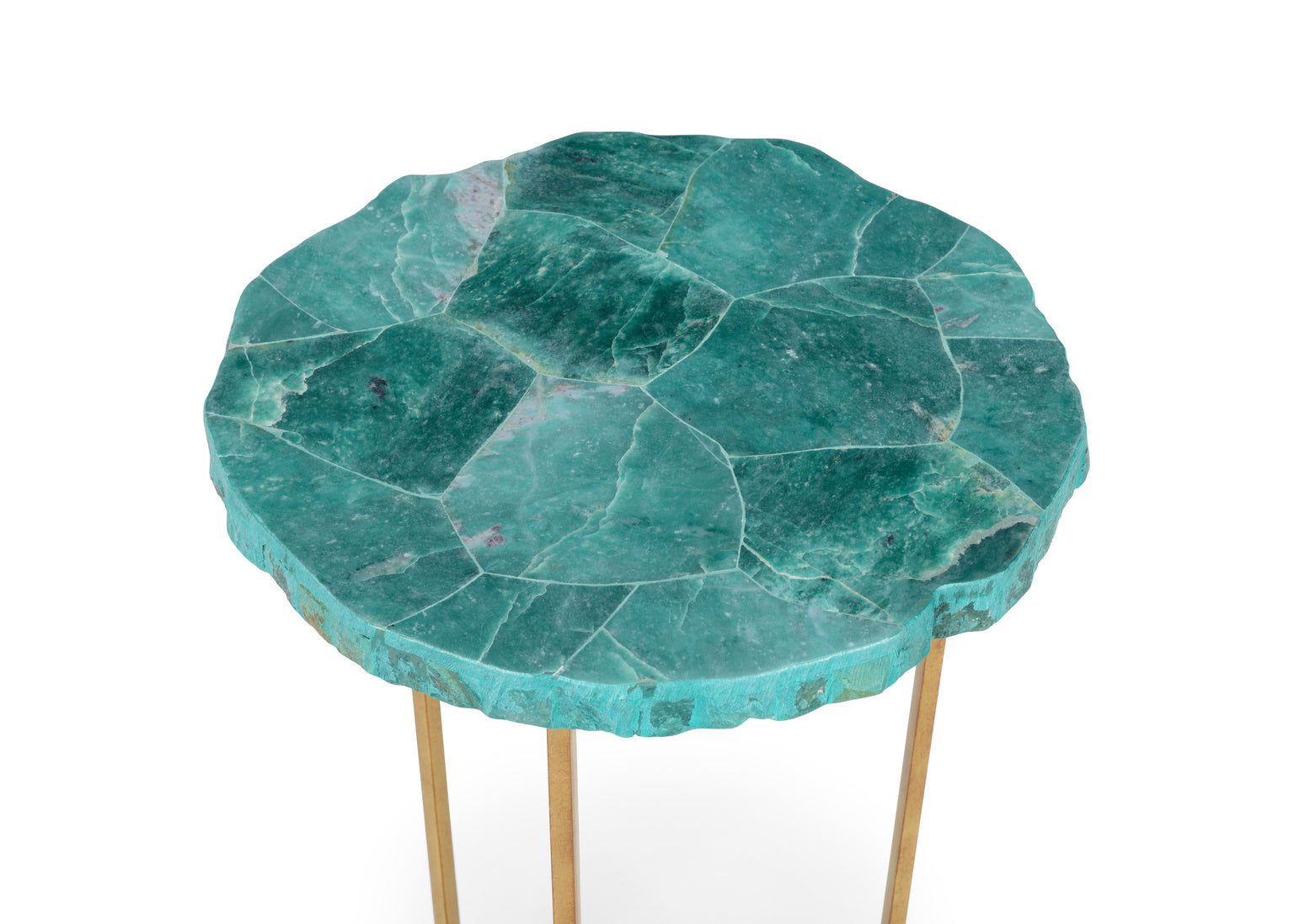 Chelsea House Jade Iron Base Accent Table