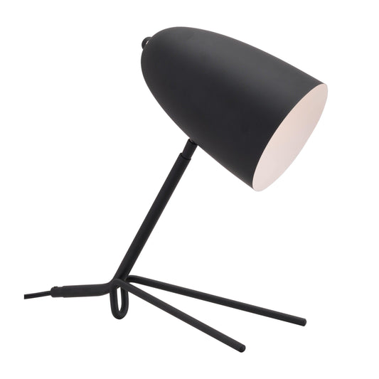 Jamison Table Lamp Matte Black - Sideboards and Things Brand_Zuo Modern, Color_Black, Depth_0-10, Finish_Powder Coated, Height_10-20, Materials_Metal, Metal Type_Steel, Product Type_Table Lamp, Width_10-20