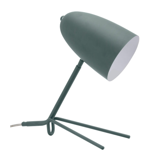 Jamison Table Lamp Matte Green - Sideboards and Things Brand_Zuo Modern, Color_Green, Depth_0-10, Features_Swivel, Finish_Powder Coated, Height_10-20, Materials_Metal, Metal Type_Steel, Product Type_Table Lamp, Width_10-20