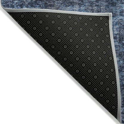 LOOMLAN Rugs Jane Blue Washable Indoor-Outdoor Rug