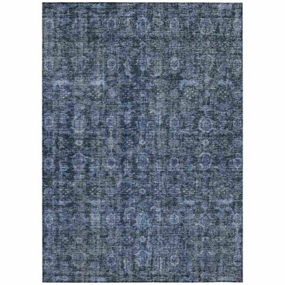 LOOMLAN Rugs Jane Blue Washable Indoor-Outdoor Rug