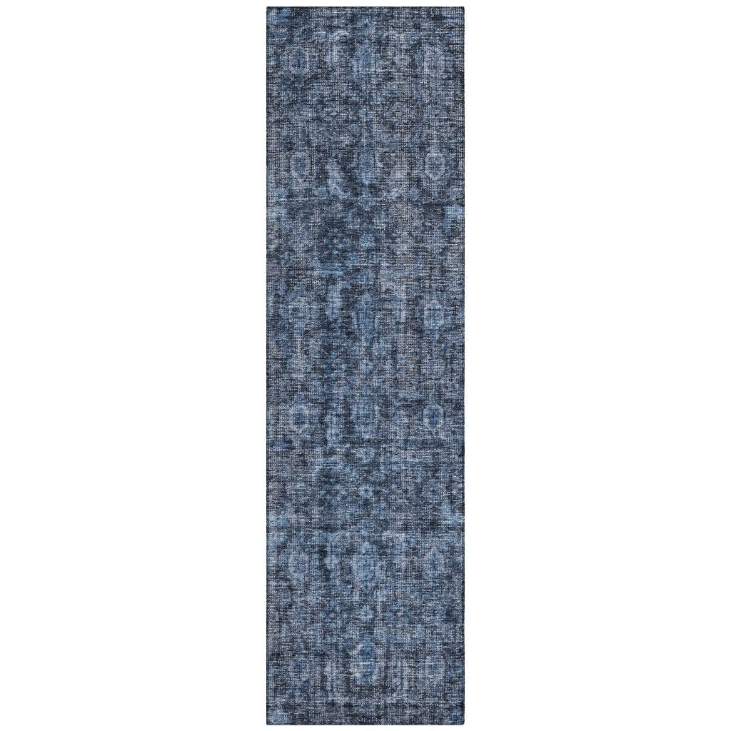 LOOMLAN Rugs Jane Blue Washable Indoor-Outdoor Rug