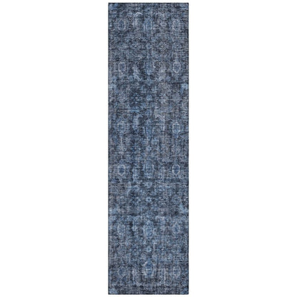 LOOMLAN Rugs Jane Blue Washable Indoor-Outdoor Rug