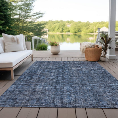 LOOMLAN Rugs Jane Blue Washable Indoor-Outdoor Rug