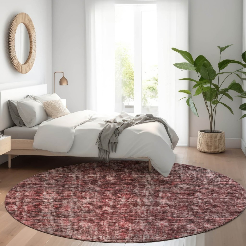 LOOMLAN Rugs Jane Pink Washable Indoor-Outdoor Rug