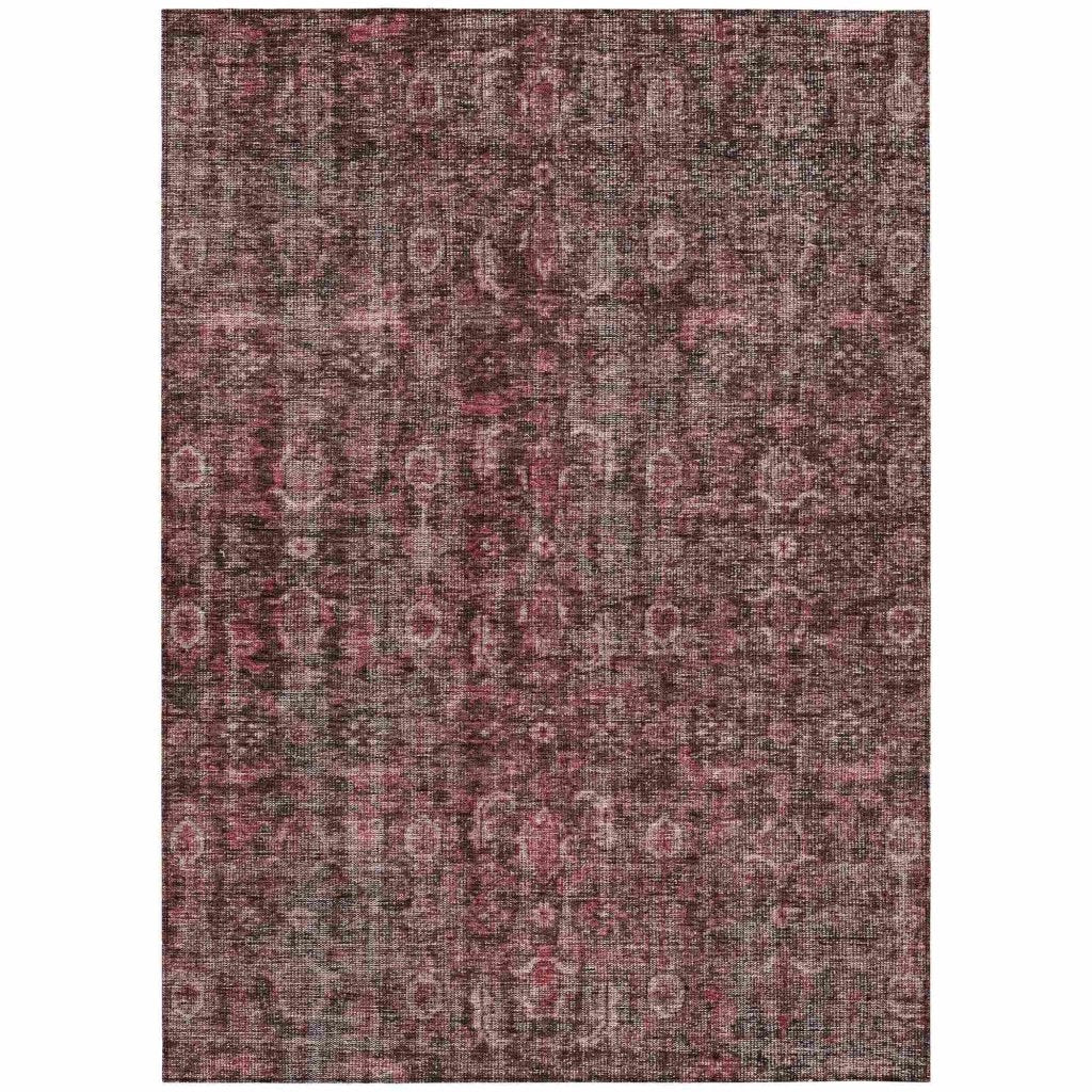 LOOMLAN Rugs Jane Pink Washable Indoor-Outdoor Rug