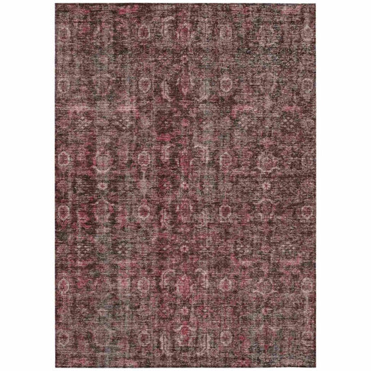 LOOMLAN Rugs Jane Pink Washable Indoor-Outdoor Rug