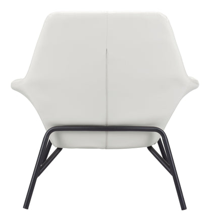 Javier Accent Chair White - Sideboards and Things Brand_Zuo Modern, Color_Black, Color_White, Features_Removable Cushions, Finish_Powder Coated, Materials_Metal, Materials_Upholstery, Materials_Wood, Metal Type_Steel, Product Type_Occasional Chair, Upholstery Type_Leather, Upholstery Type_Vegan Leather, Wood Species_Plywood