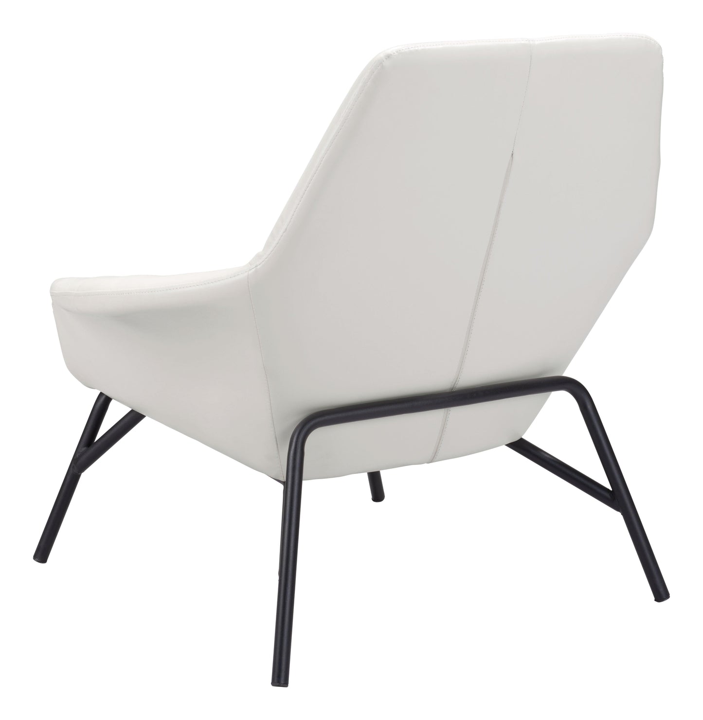 Javier Accent Chair White - Sideboards and Things Brand_Zuo Modern, Color_Black, Color_White, Features_Removable Cushions, Finish_Powder Coated, Materials_Metal, Materials_Upholstery, Materials_Wood, Metal Type_Steel, Product Type_Occasional Chair, Upholstery Type_Leather, Upholstery Type_Vegan Leather, Wood Species_Plywood