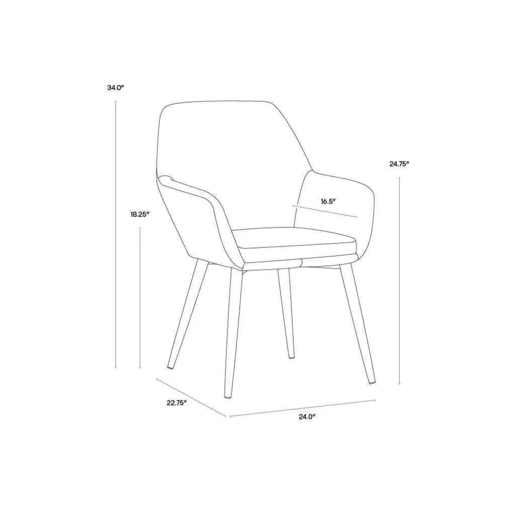 SUNPAN Jayna Fabric Dining Armchair
