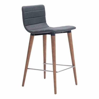 Jericho Counter Chair (Set of 2) Gray - Sideboards and Things Back Type_Full Back, Back Type_With Back, Brand_Zuo Modern, Color_Brown, Color_Gray, Depth_10-20, Height_30-40, Materials_Wood, Number of Pieces_2PC Set, Product Type_Counter Height, Seat Material_Upholstery, Shape_Armless, Upholstery Type_Fabric Blend, Upholstery Type_Polyester, Width_10-20, Wood Species_Birch, Wood Species_Plywood