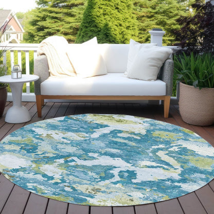 LOOMLAN Rugs Jetra Blue Washable Indoor-Outdoor Rug
