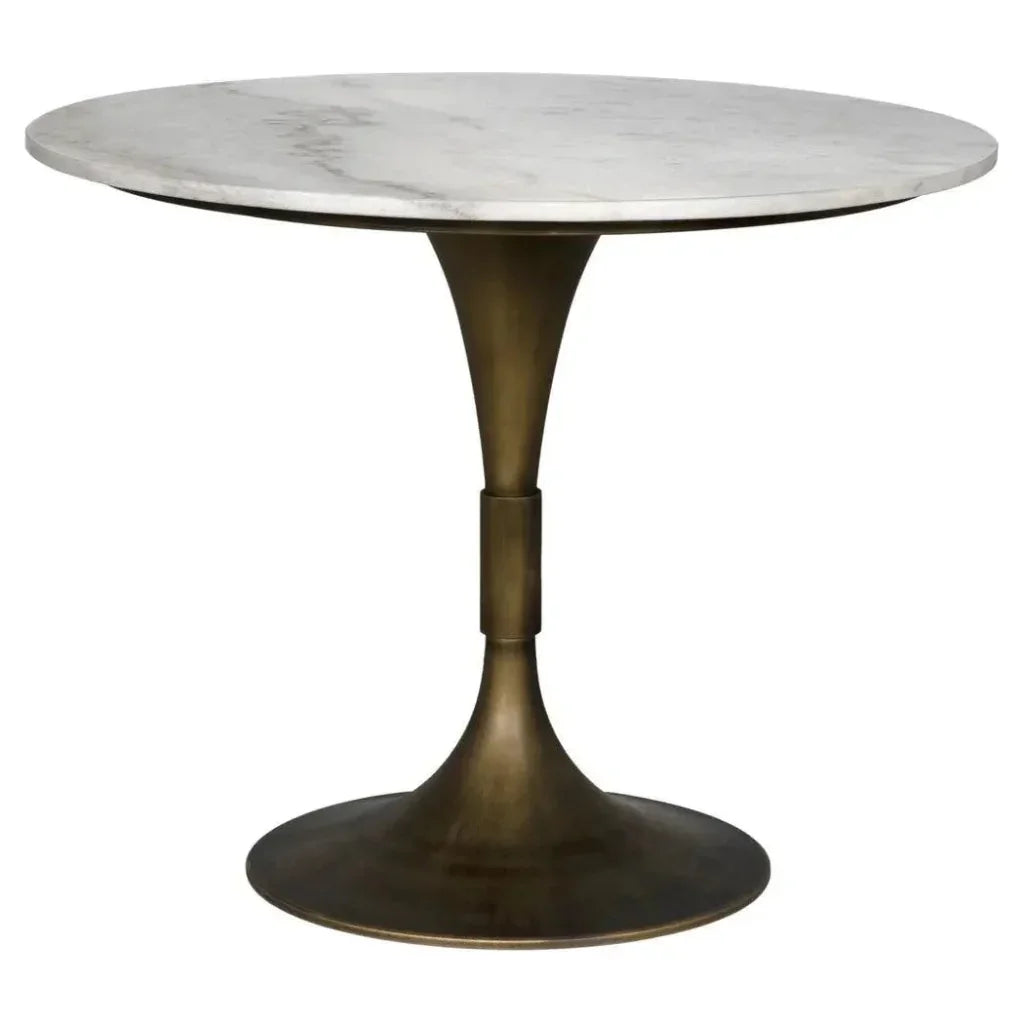 Noir Jmna Round Marble Top Dining Table