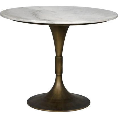 Noir Jmna Round Marble Top Dining Table