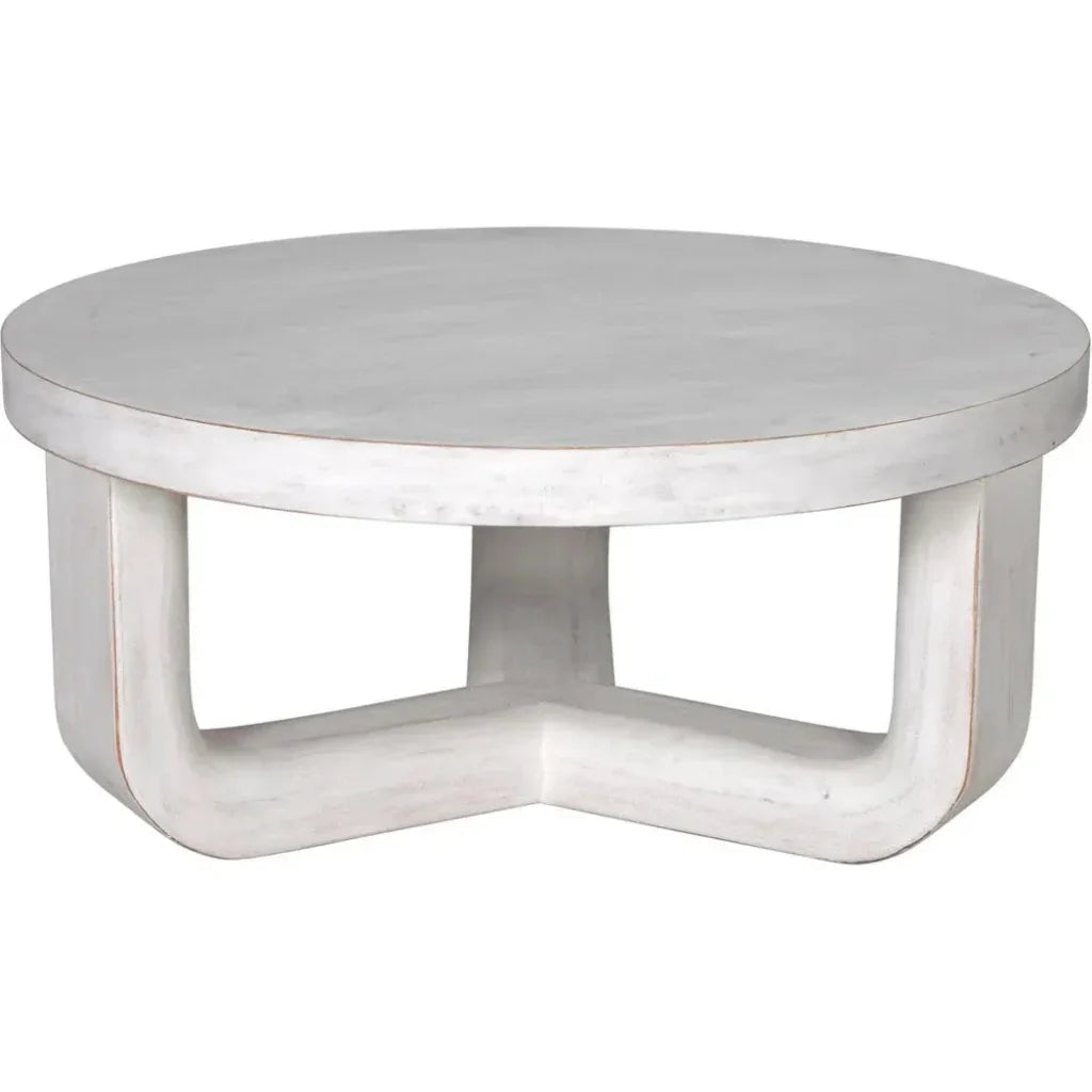 Noir Joel Round Wooden Coffee Table