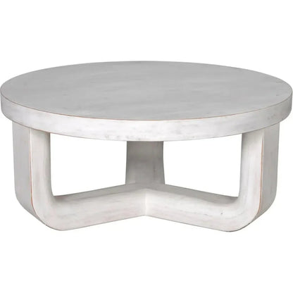 Noir Joel Round Wooden Coffee Table