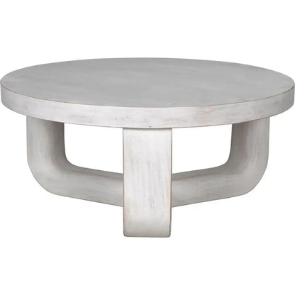 Noir Joel Round Wooden Coffee Table