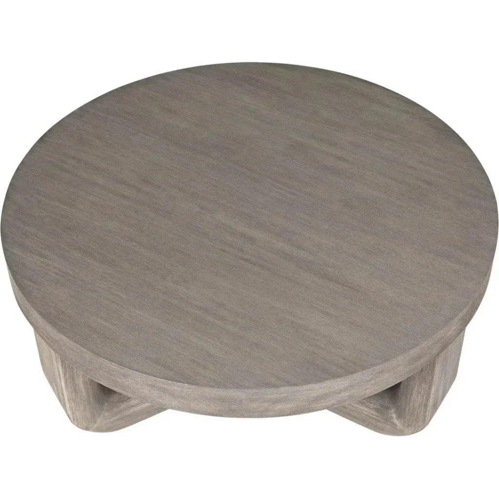 Noir Joel Round Wooden Coffee Table