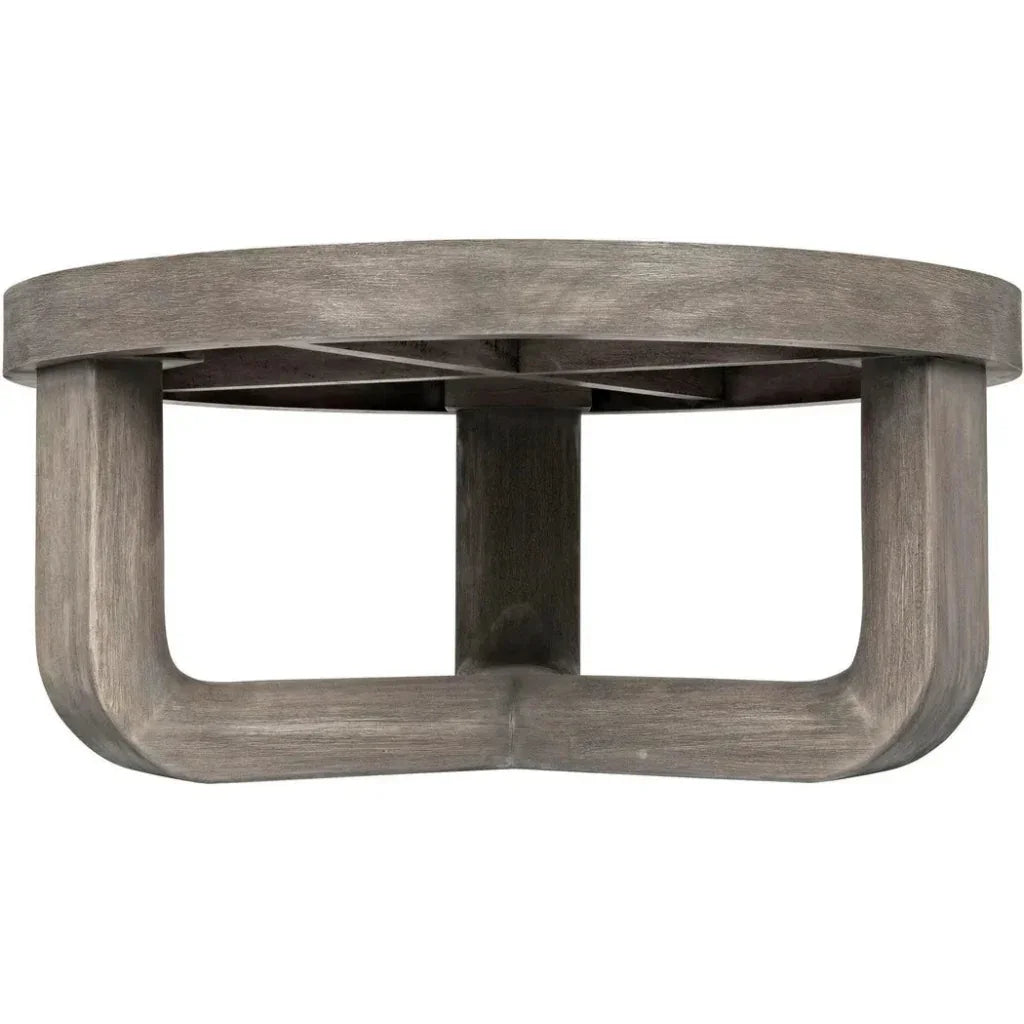 Noir Joel Round Wooden Coffee Table