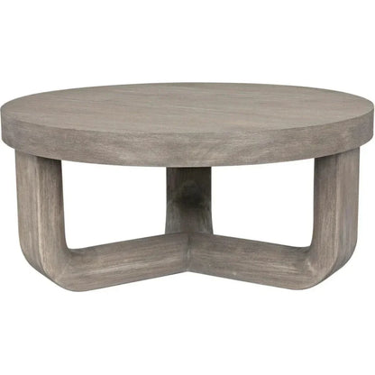 Noir Joel Round Wooden Coffee Table