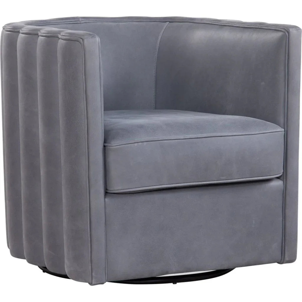 Jones Luxurious Leather Swivel Chair