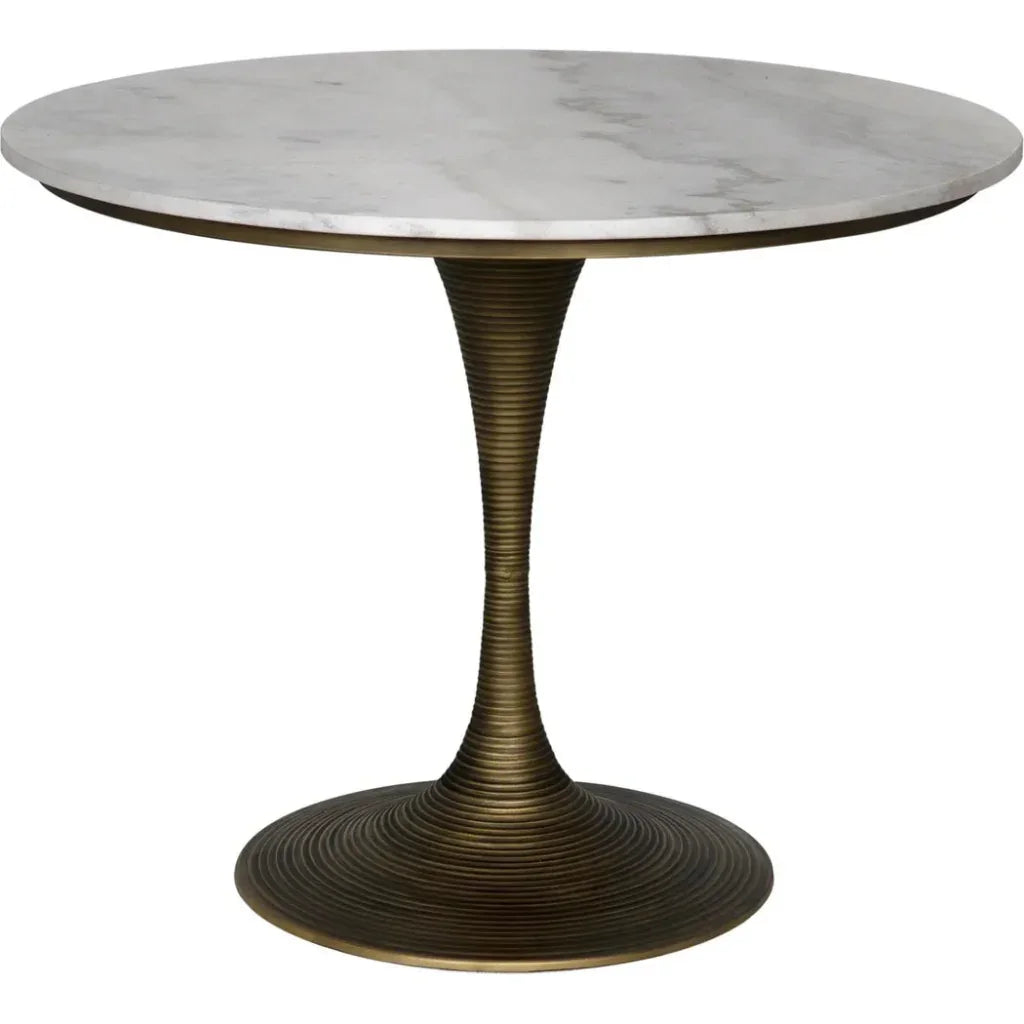 Noir Joni Marble Top Round Dining Table