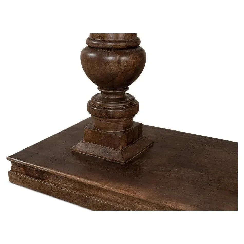 Sarreid Joshua Console Table Drawers Walnut Wood