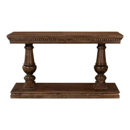 Sarreid Joshua Console Table Drawers Walnut Wood