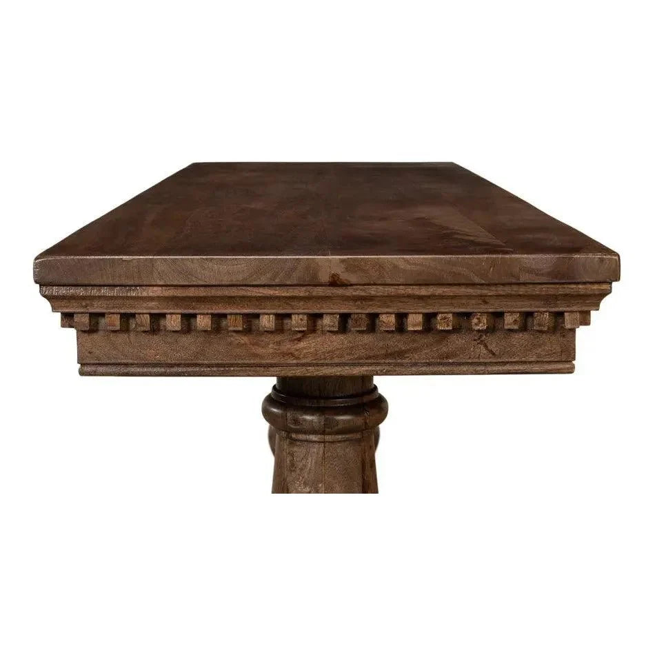 Sarreid Joshua Console Table Drawers Walnut Wood