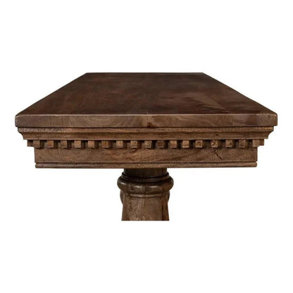 Sarreid Joshua Console Table Drawers Walnut Wood