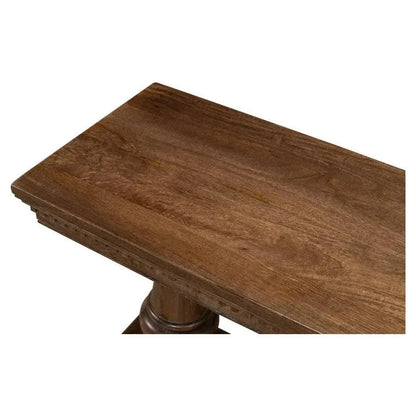Sarreid Joshua Console Table Drawers Walnut Wood