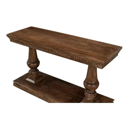 Sarreid Joshua Console Table Drawers Walnut Wood
