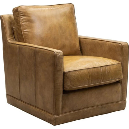 Josie Leather Modern Comfort Swivel Chair