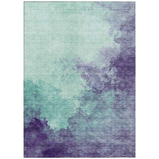 LOOMLAN Rugs Julian Blue Washable Indoor-Outdoor Rug