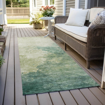 LOOMLAN Rugs Julian Green Washable Indoor-Outdoor Rug