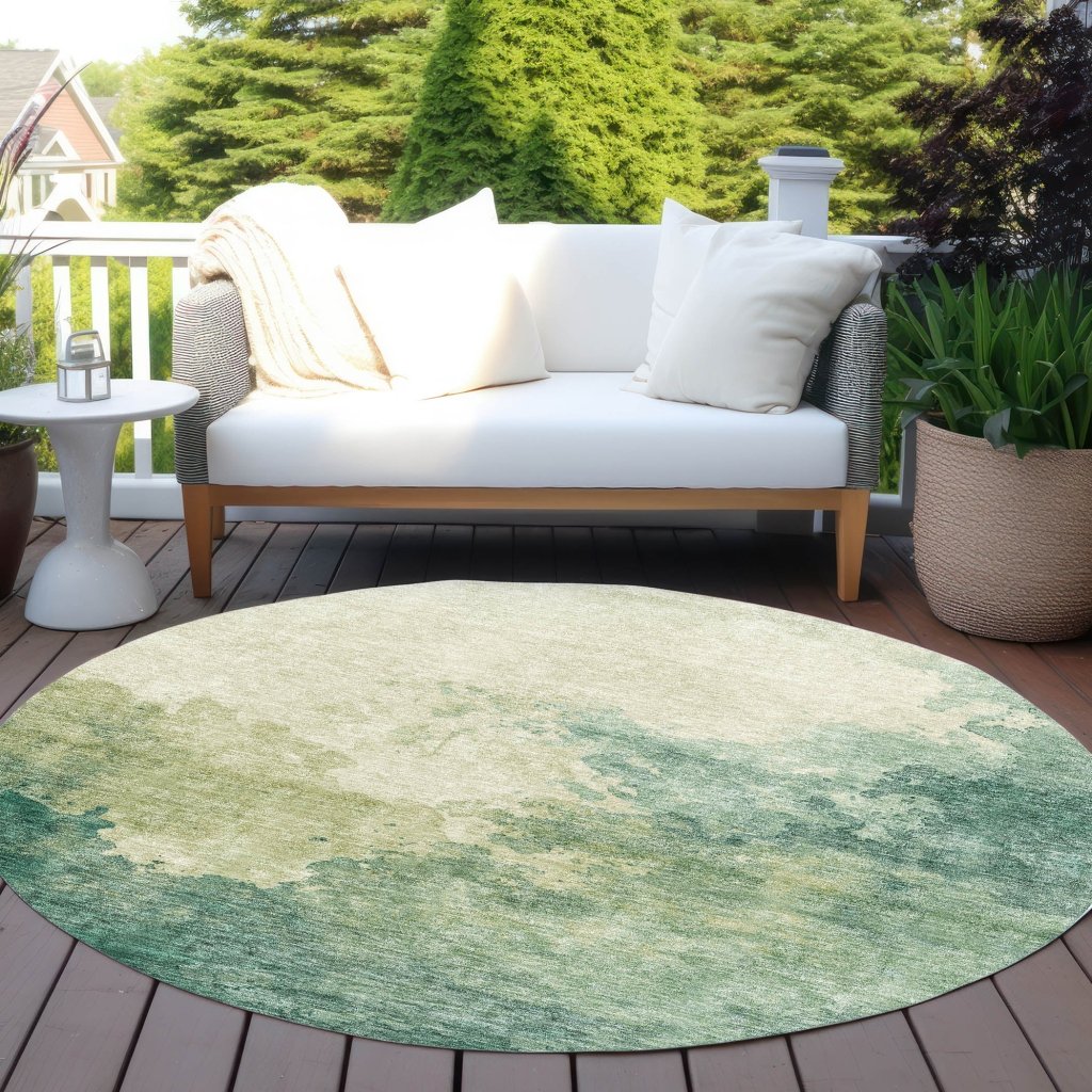 LOOMLAN Rugs Julian Green Washable Indoor-Outdoor Rug