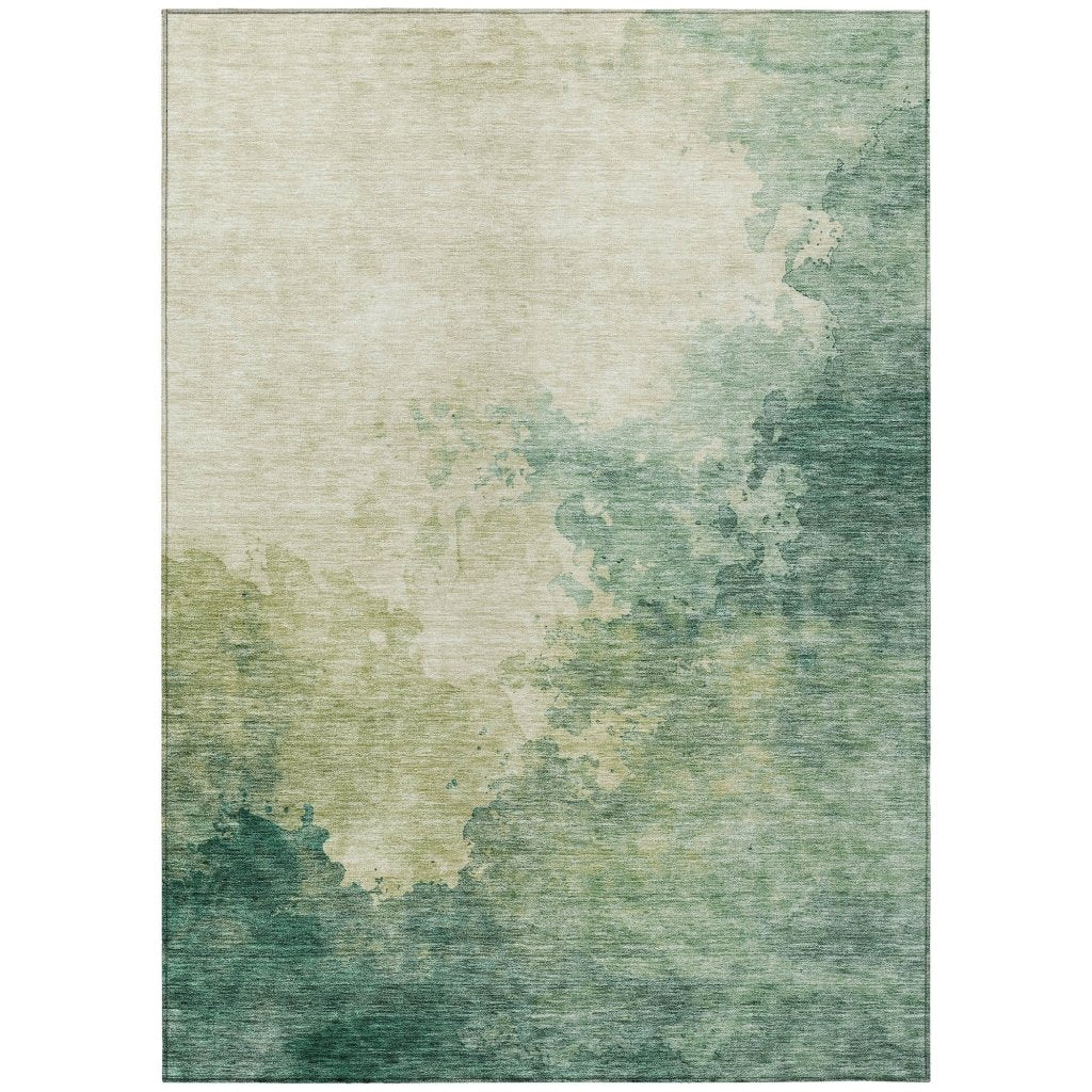LOOMLAN Rugs Julian Green Washable Indoor-Outdoor Rug