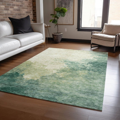 LOOMLAN Rugs Julian Green Washable Indoor-Outdoor Rug