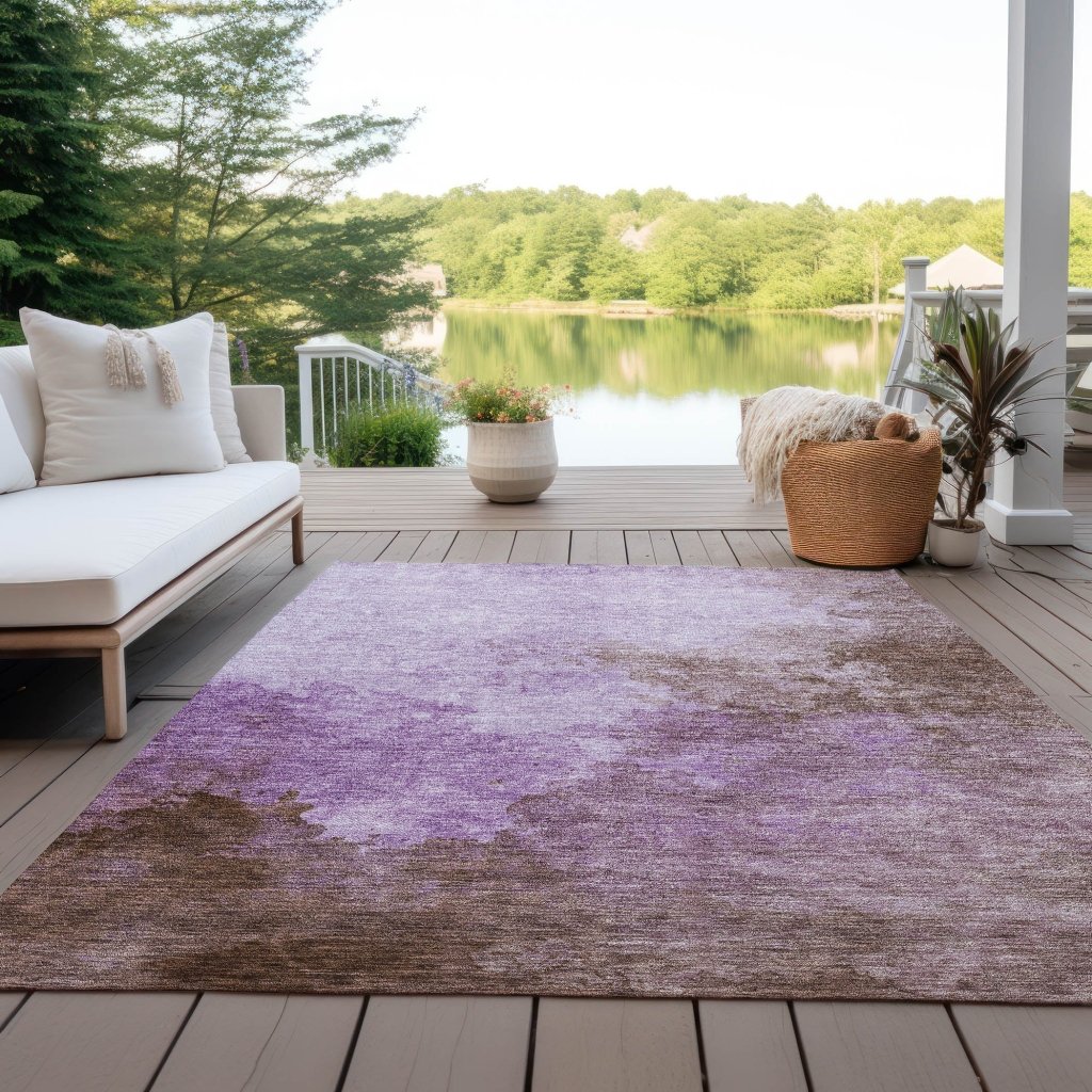 LOOMLAN Rugs Julian Lavender Washable Indoor-Outdoor Rug