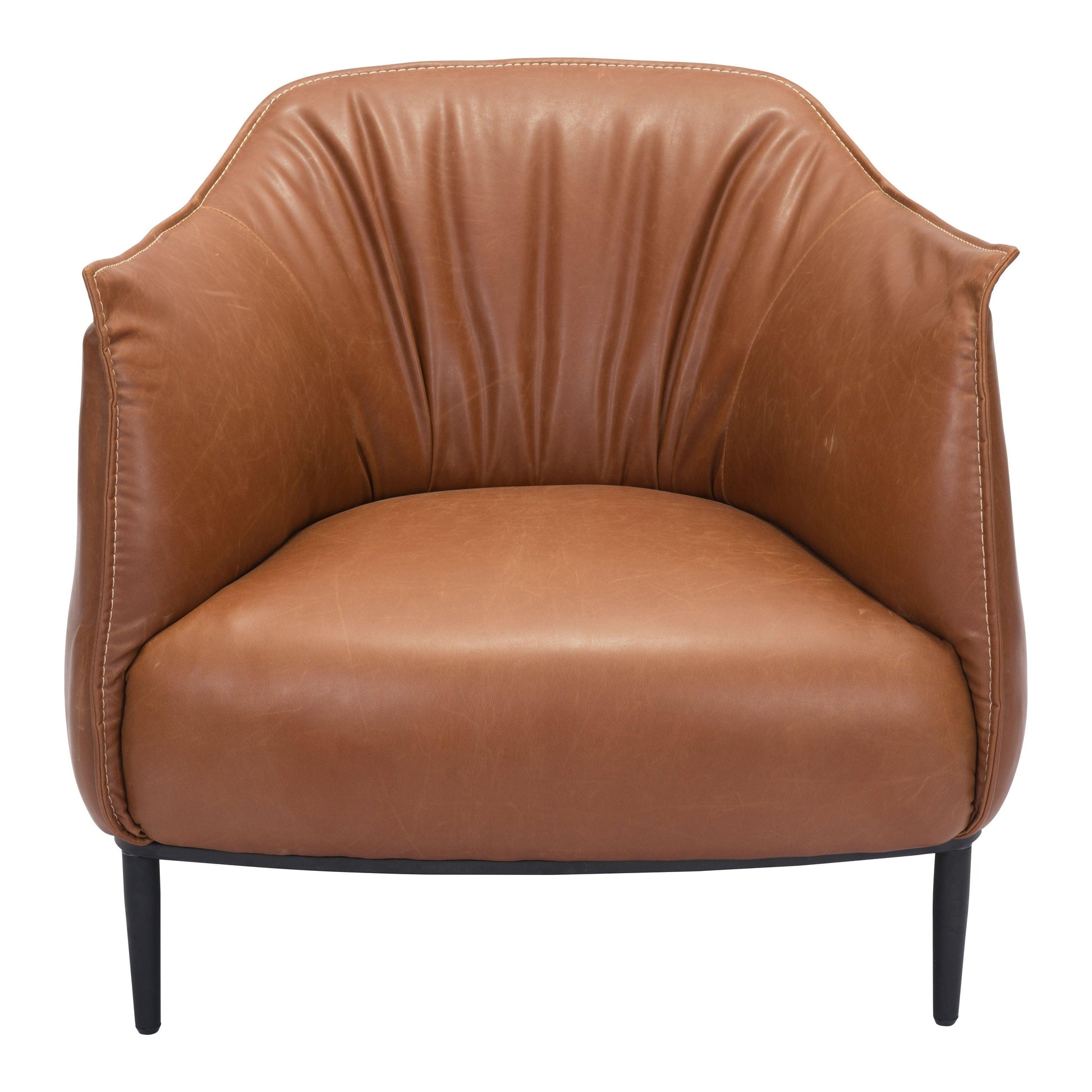 Julian Occasional Chair Coffee - Sideboards and Things Brand_Zuo Modern, Color_Brown, Finish_Powder Coated, Materials_Metal, Materials_Upholstery, Metal Type_Steel, Product Type_Occasional Chair, Upholstery Type_Leather, Upholstery Type_Vegan Leather