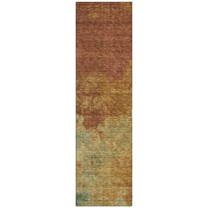 LOOMLAN Rugs Julian Orange Washable Indoor-Outdoor Rug