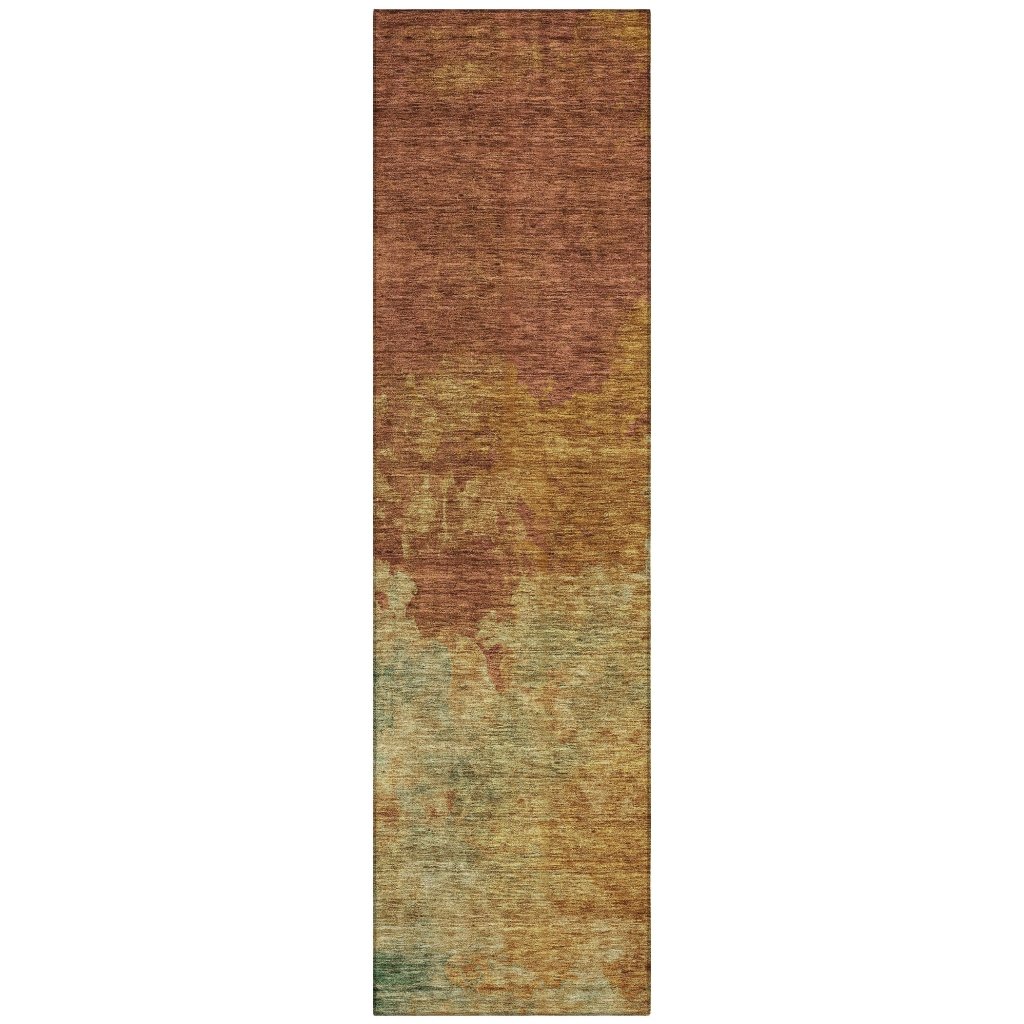 LOOMLAN Rugs Julian Orange Washable Indoor-Outdoor Rug