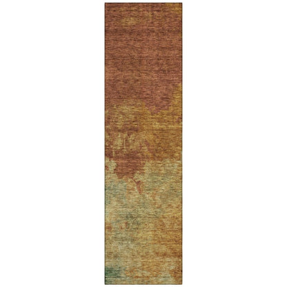 LOOMLAN Rugs Julian Orange Washable Indoor-Outdoor Rug