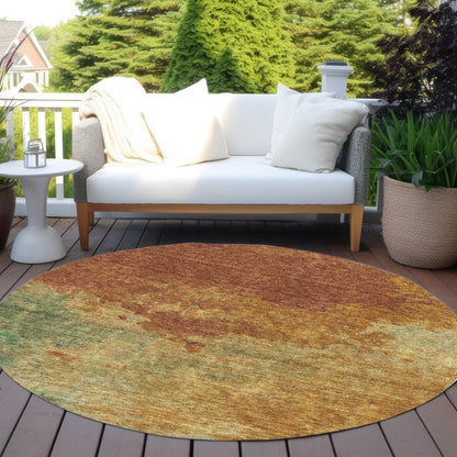 LOOMLAN Rugs Julian Orange Washable Indoor-Outdoor Rug